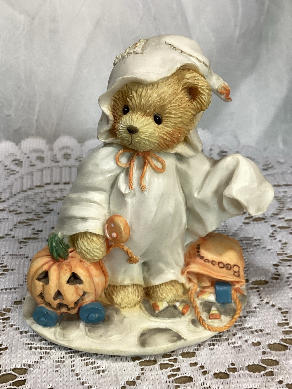 Cherished Teddies "Stacie You Lift My Spirit Halloween Ghost Bear Enesco 1994